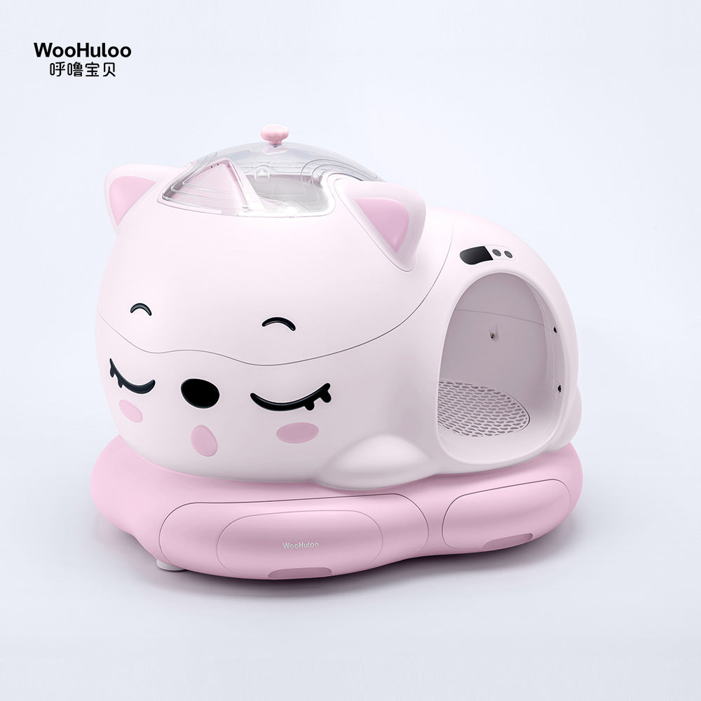 Woohuloo スマート猫用トイレ - ピンク