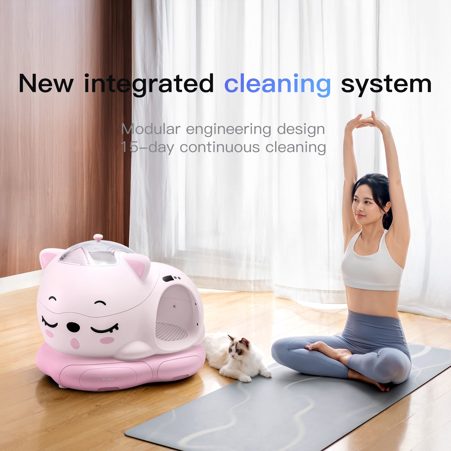 Woohuloo Smart cat litter box - Pink