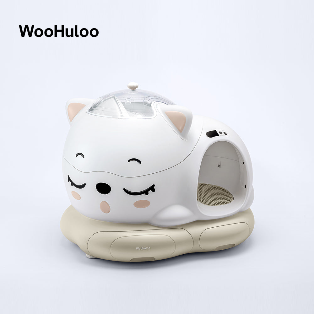 Woohuloo スマート猫用トイレ - ホワイト