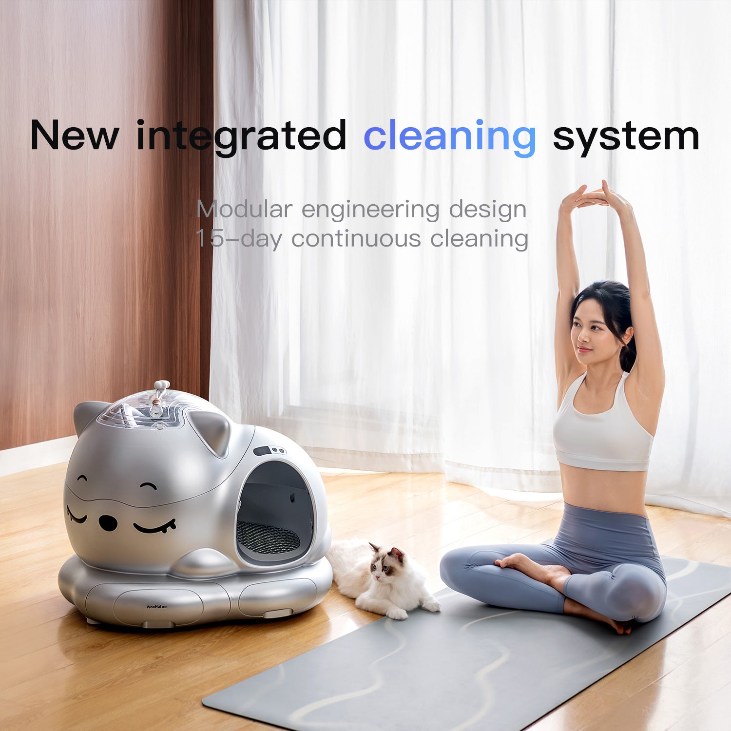 Woohuloo Smart cat litter box - Silver