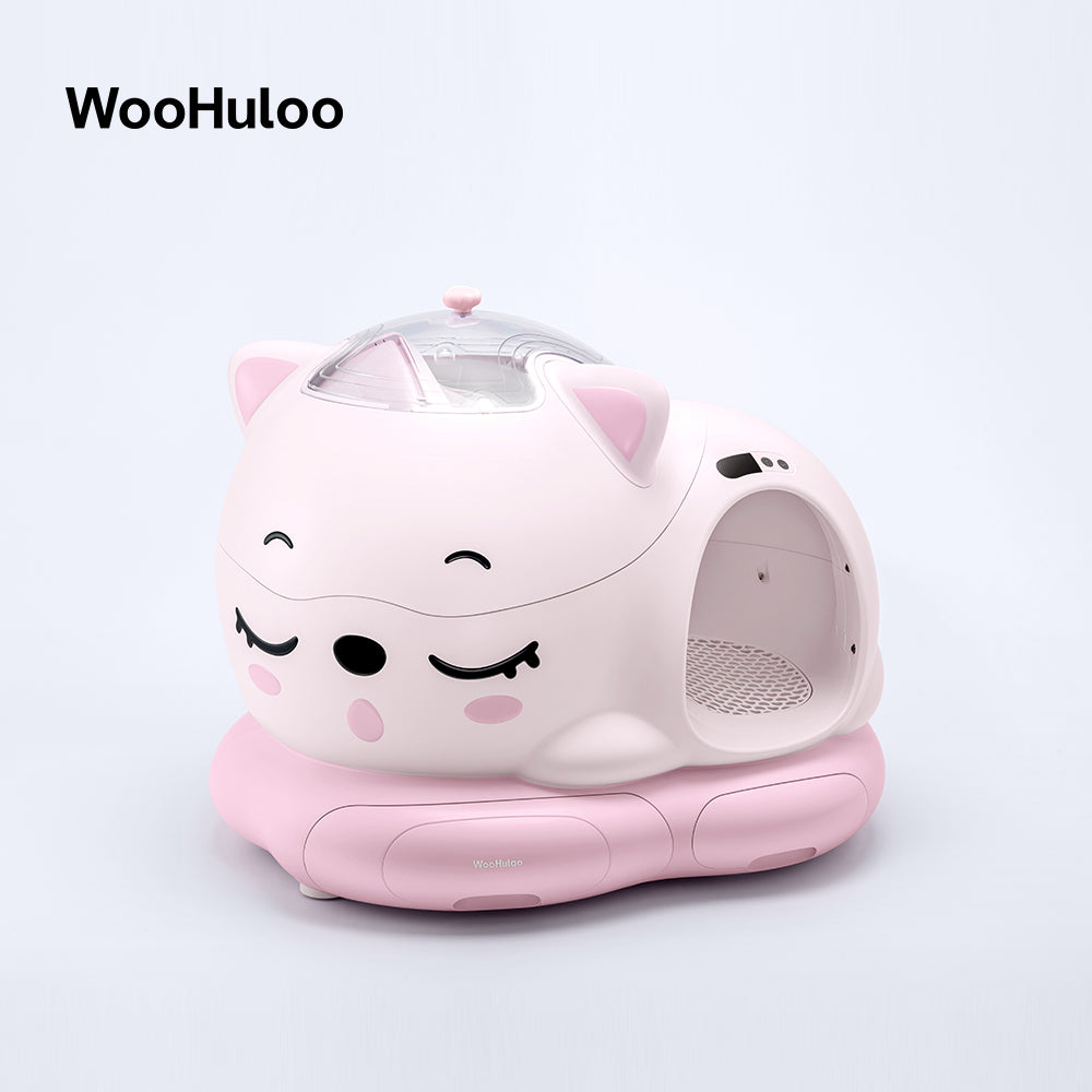 Woohuloo スマート猫用トイレ - ピンク