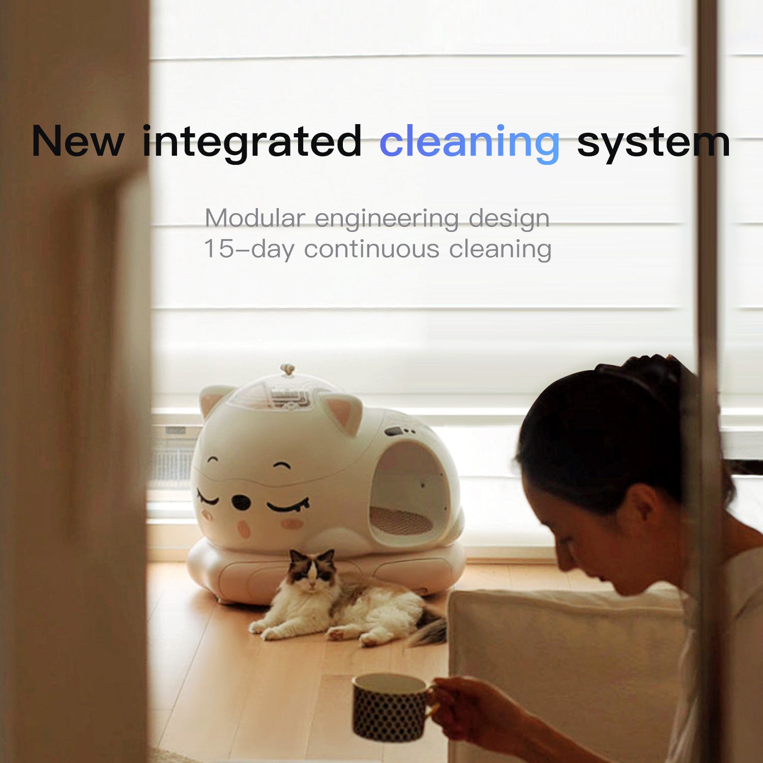 Woohuloo Smart cat litter box - Milk Tea