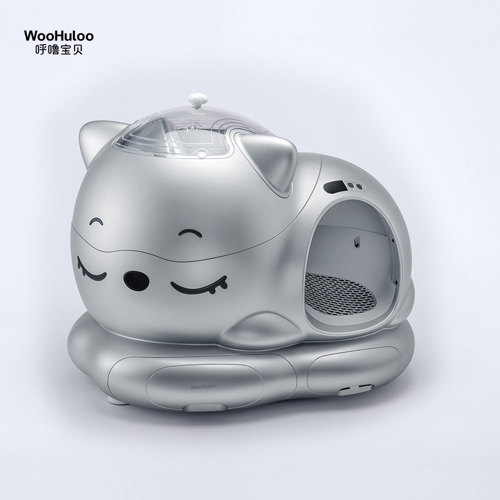 Woohuloo Smart cat litter box - Silver